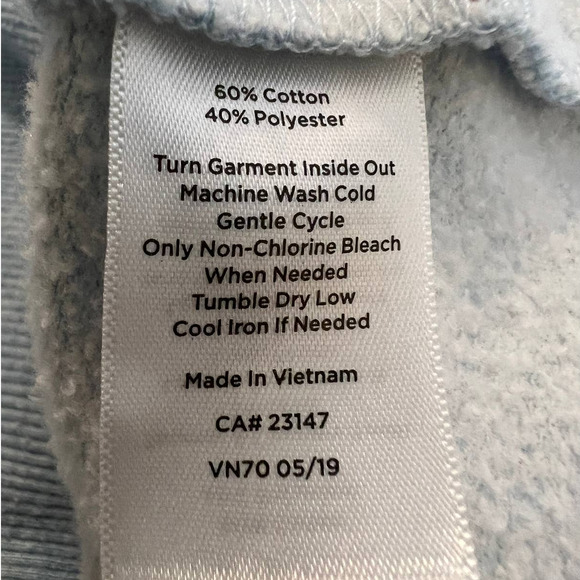 Talbots Cowlneck Sweatshirt in Pale Blue with Front Tie Size 1X - Picture 5 of 5